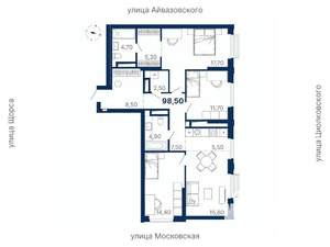 3-к квартира, вторичка, 99м2, 13/29 этаж