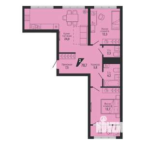 2-к квартира, вторичка, 71м2, 11/31 этаж