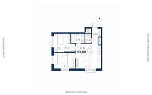 2-к квартира, вторичка, 54м2, 5/25 этаж