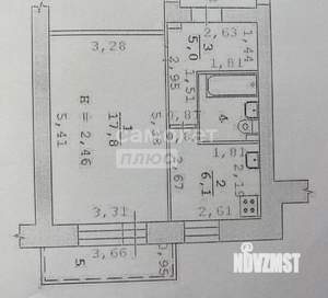 1-к квартира, вторичка, 32м2, 4/5 этаж