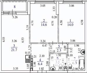 2-к квартира, вторичка, 69м2, 11/33 этаж