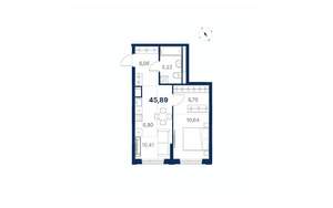 1-к квартира, вторичка, 46м2, 3/28 этаж