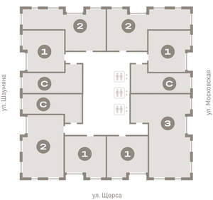2-к квартира, вторичка, 64м2, 19/24 этаж