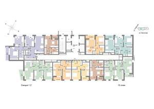 2-к квартира, строящийся дом, 65м2, 15/25 этаж