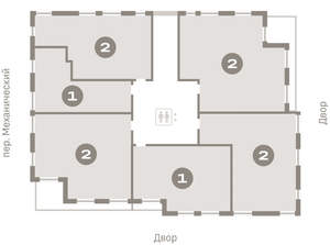 1-к квартира, вторичка, 44м2, 7/8 этаж