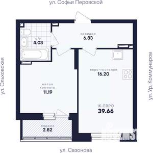 1-к квартира, вторичка, 40м2, 4/17 этаж
