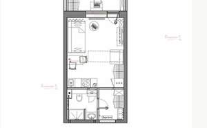 Студия квартира, вторичка, 20м2, 18/24 этаж