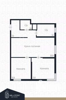 2-к квартира, вторичка, 60м2, 4/32 этаж