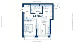 1-к квартира, вторичка, 45м2, 4/29 этаж