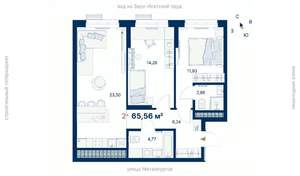 2-к квартира, вторичка, 66м2, 7/31 этаж