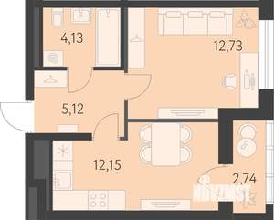 1-к квартира, вторичка, 36м2, 7/16 этаж