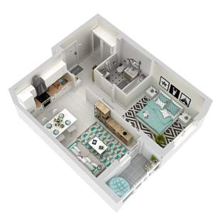 1-к квартира, сданный дом, 39м2, 14/25 этаж