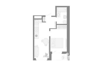 2-к квартира, вторичка, 40м2, 16/26 этаж