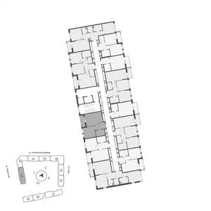 1-к квартира, вторичка, 40м2, 7/12 этаж