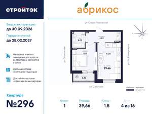 1-к квартира, вторичка, 40м2, 4/17 этаж