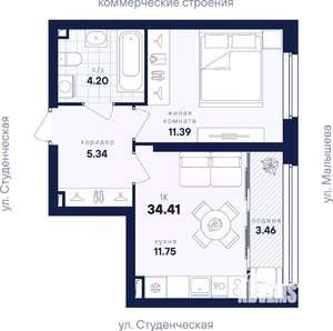 1-к квартира, вторичка, 34м2, 4/31 этаж