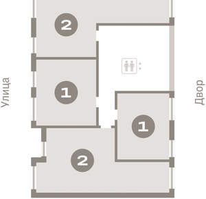 2-к квартира, вторичка, 65м2, 3/25 этаж