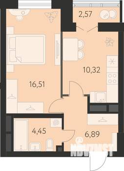 1-к квартира, вторичка, 39м2, 23/31 этаж