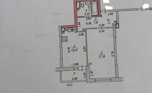 1-к квартира, вторичка, 41м2, 3/7 этаж