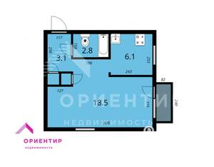 1-к квартира, вторичка, 31м2, 4/4 этаж