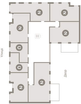 2-к квартира, вторичка, 61м2, 2/16 этаж