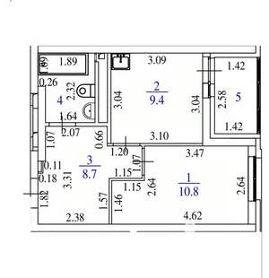 1-к квартира, вторичка, 33м2, 13/21 этаж