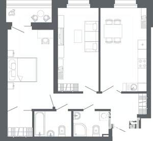 2-к квартира, вторичка, 71м2, 14/25 этаж