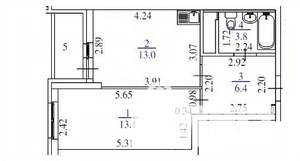 1-к квартира, сданный дом, 36м2, 12/25 этаж