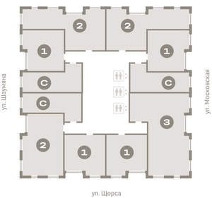 2-к квартира, вторичка, 64м2, 18/24 этаж