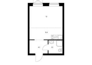 Студия квартира, вторичка, 26м2, 20/24 этаж