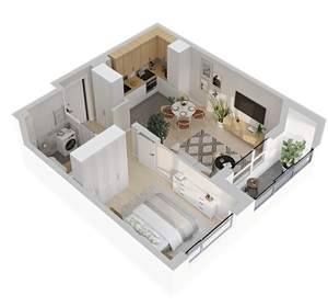 1-к квартира, вторичка, 42м2, 18/26 этаж