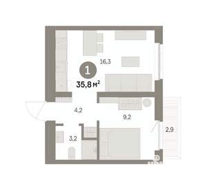 1-к квартира, вторичка, 36м2, 5/9 этаж