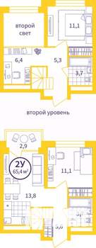 2-к квартира, вторичка, 63м2, 14/24 этаж