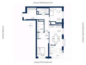 2-к квартира, вторичка, 79м2, 26/29 этаж
