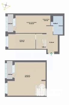 1-к квартира, вторичка, 91м2, 8/9 этаж