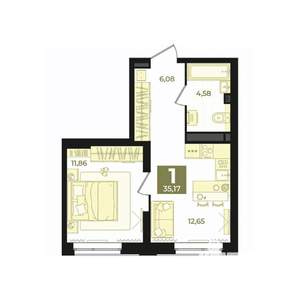 1-к квартира, вторичка, 35м2, 8/31 этаж