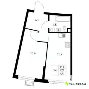1-к квартира, вторичка, 42м2, 4/31 этаж