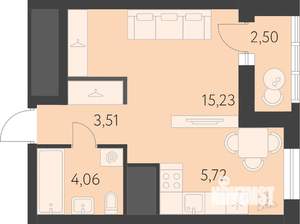 Студия квартира, вторичка, 30м2, 13/16 этаж