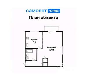 1-к квартира, вторичка, 31м2, 3/5 этаж