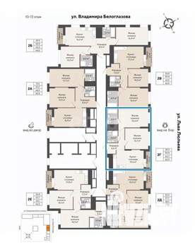 2-к квартира, вторичка, 61м2, 11/22 этаж