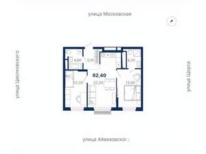 2-к квартира, вторичка, 62м2, 12/30 этаж