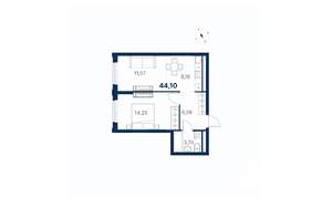 1-к квартира, вторичка, 45м2, 25/28 этаж