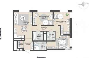 3-к квартира, строящийся дом, 92м2, 4/29 этаж