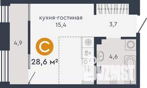 Студия квартира, вторичка, 29м2, 18/18 этаж