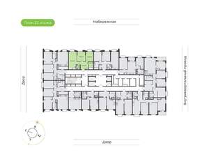 2-к квартира, вторичка, 56м2, 22/24 этаж