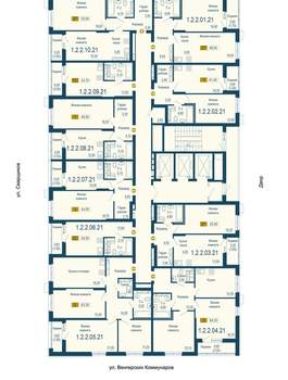 1-к квартира, вторичка, 45м2, 21/25 этаж