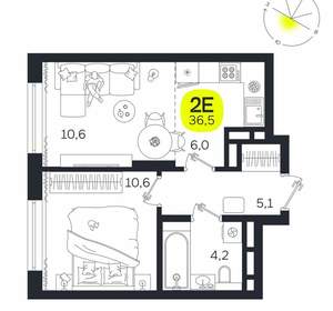 2-к квартира, вторичка, 37м2, 19/27 этаж