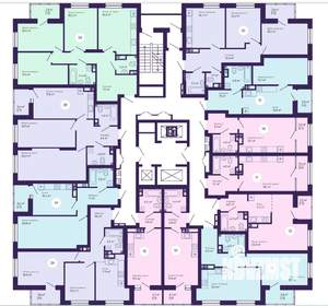 1-к квартира, строящийся дом, 46м2, 24/25 этаж