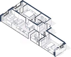 2-к квартира, вторичка, 77м2, 8/9 этаж