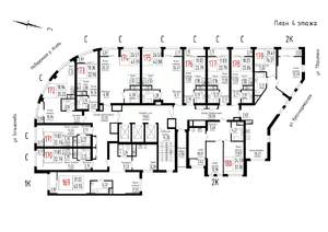 2-к квартира, строящийся дом, 52м2, 4/25 этаж